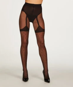 15 Denier Strumpfhose Mit Hosenträger-Detail -Dessous-Geschäft 201563 3